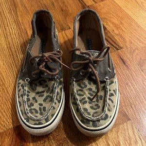 Leopard print Sperry boat shoe